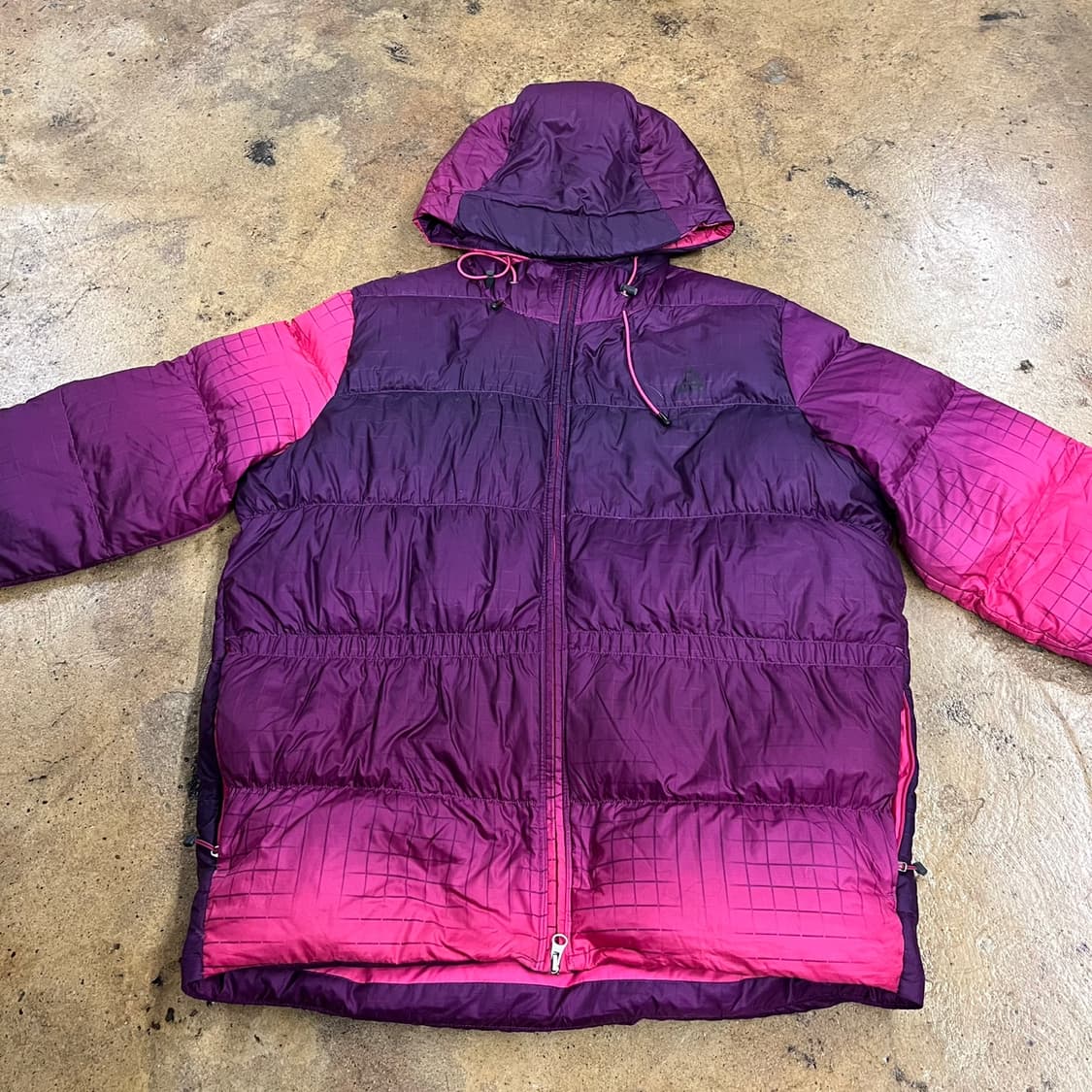 [정품/L] 나이키 acg 보라 핑크 배색 후드 패딩 점퍼 b16 상품이미지3