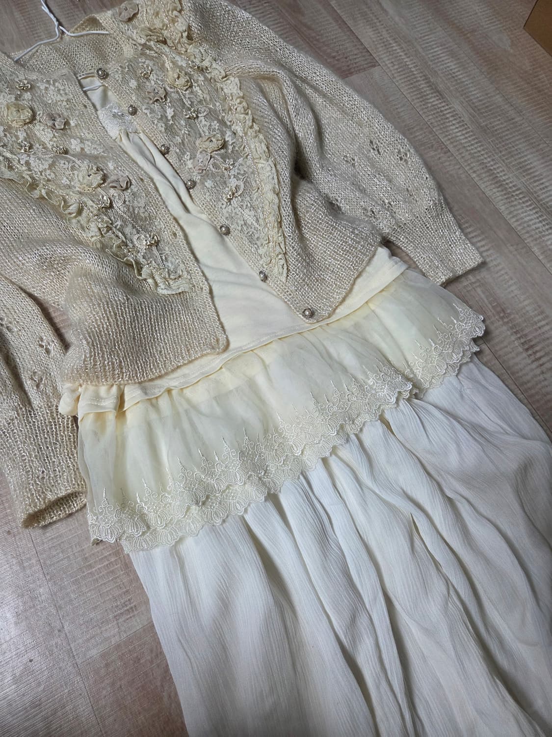 러블리 모리 페어리 가디건 액팜 엑팜 롱슬리브 이너 세트 상품이미지2