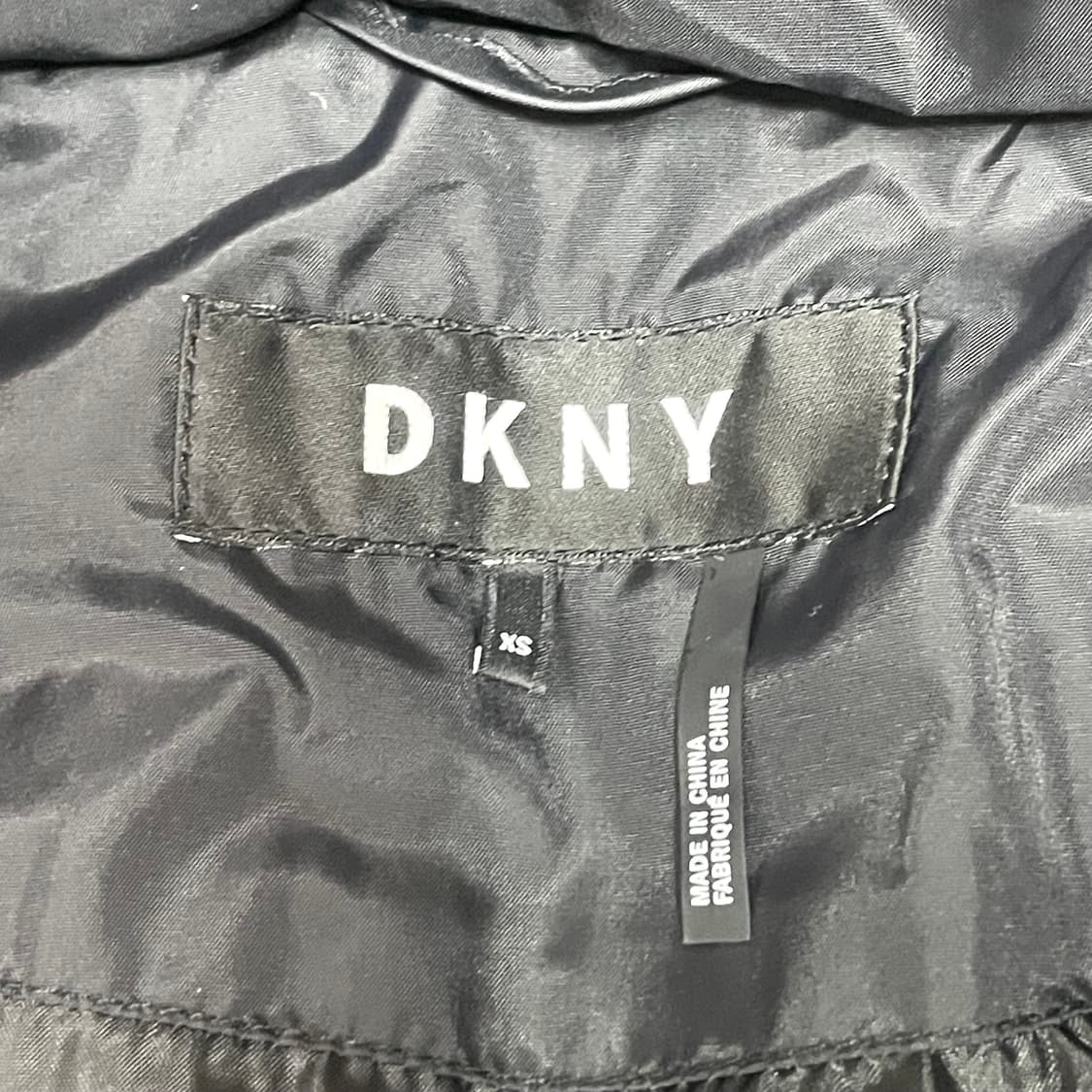 DKNY 블랙 더블지퍼 덕다운 롱패딩 여성XS 상품이미지6