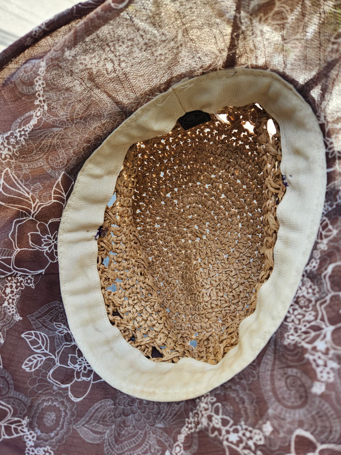 브라운 챙 밀짚모자 패션모자 상품이미지3