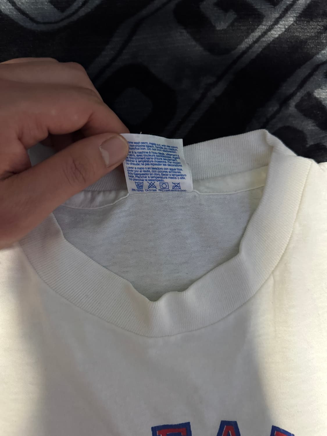 싱글 스티치 헤인즈 티셔츠 화이트 상품이미지6