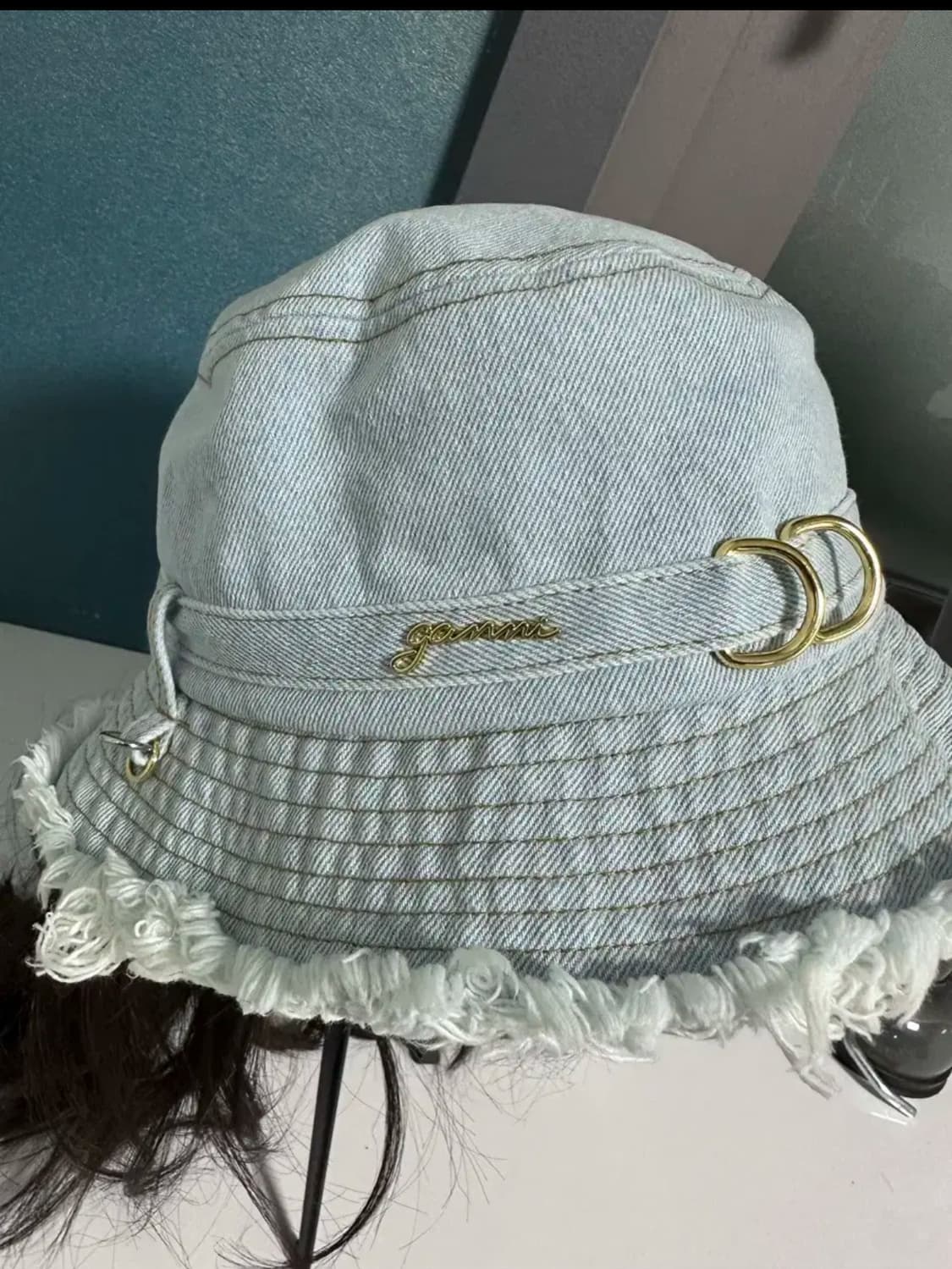 가니 GANNI 데님 버킷햇 S(새상품) 상품이미지8