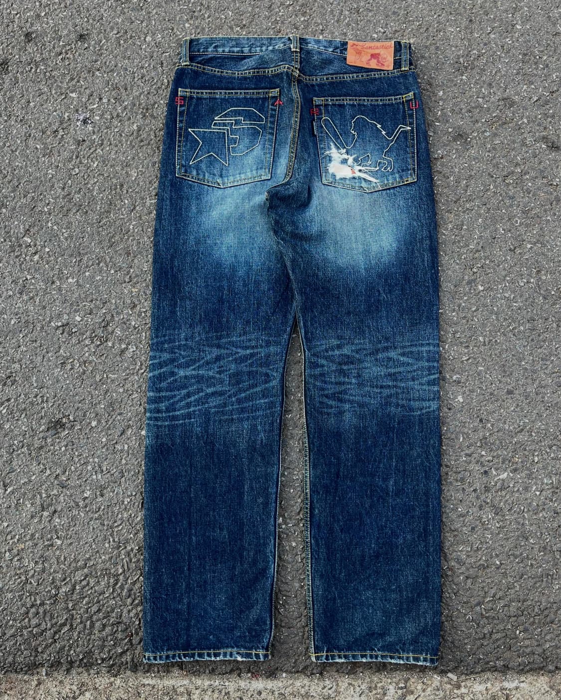 SANTASTIC! saru logo denim pants 🇯🇵 상품이미지4