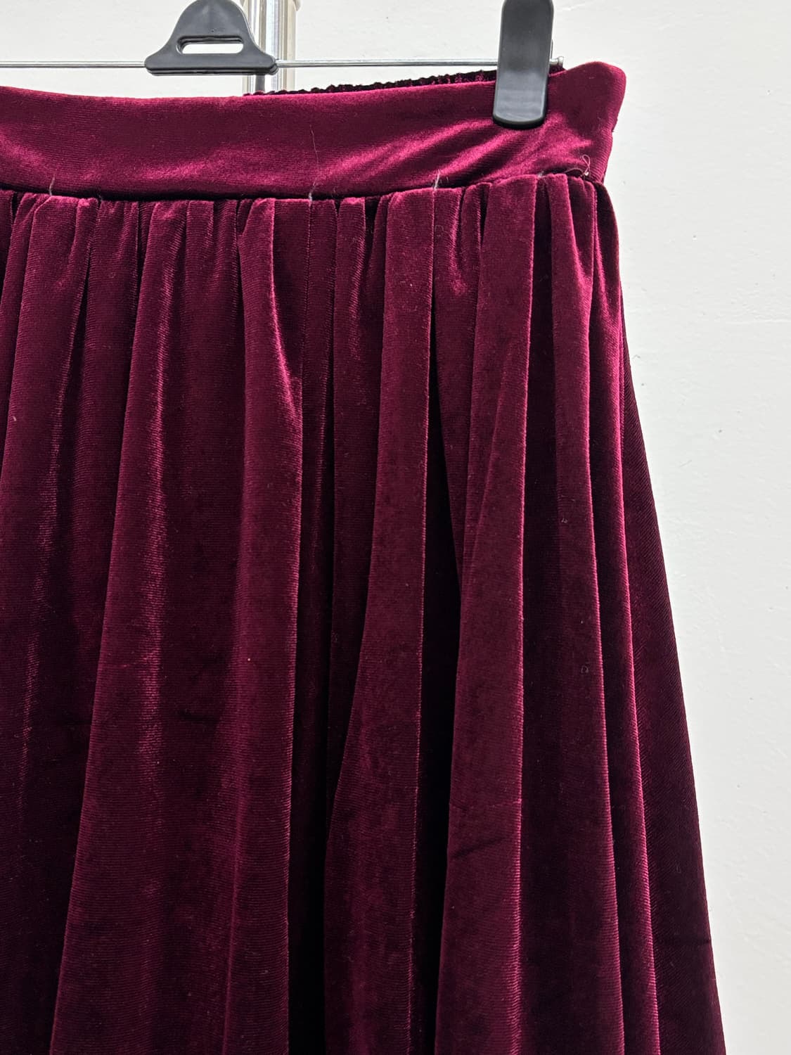 빈티지 버건디 벨벳 스커트 상품이미지5