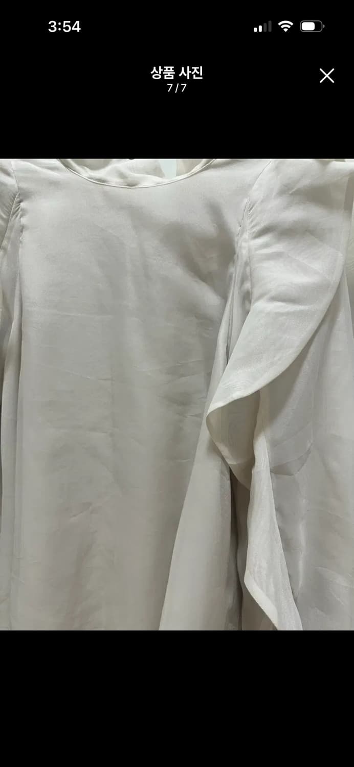 스나이델 백리본 프릴 오간자 블라우스 아이보리 스나계 일브 상품이미지7