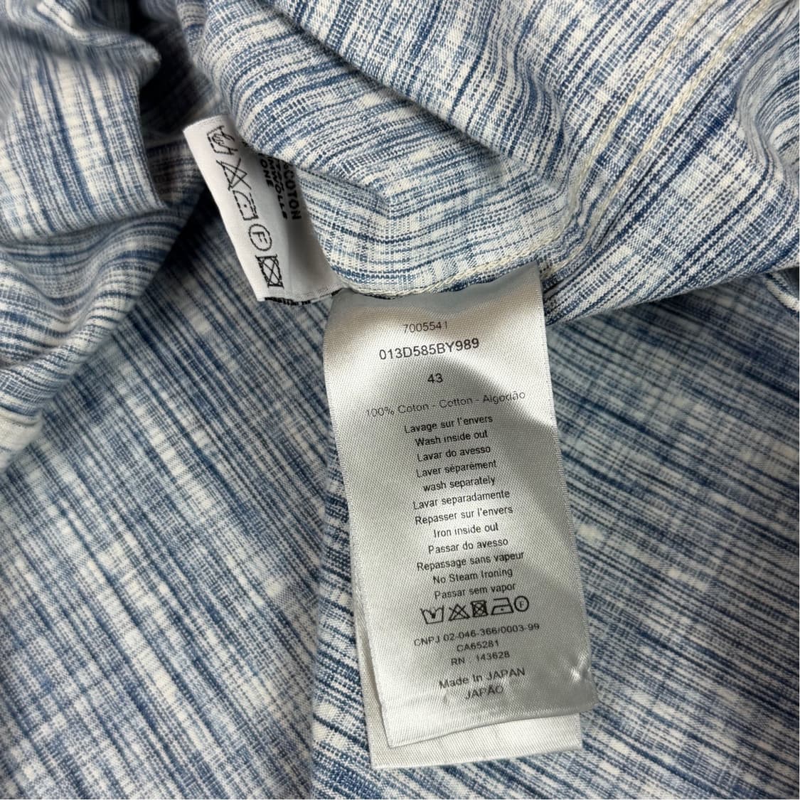 [정품] 디올 카스리 오블리크 패턴 하이엔드 셔츠 43 상품이미지4