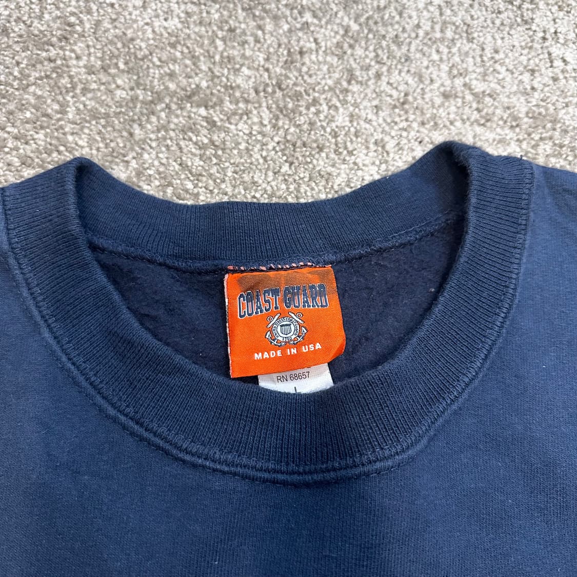 USA 빈티지 코스트가드 네이비 크루넥 스웨셔츠L 상품이미지4