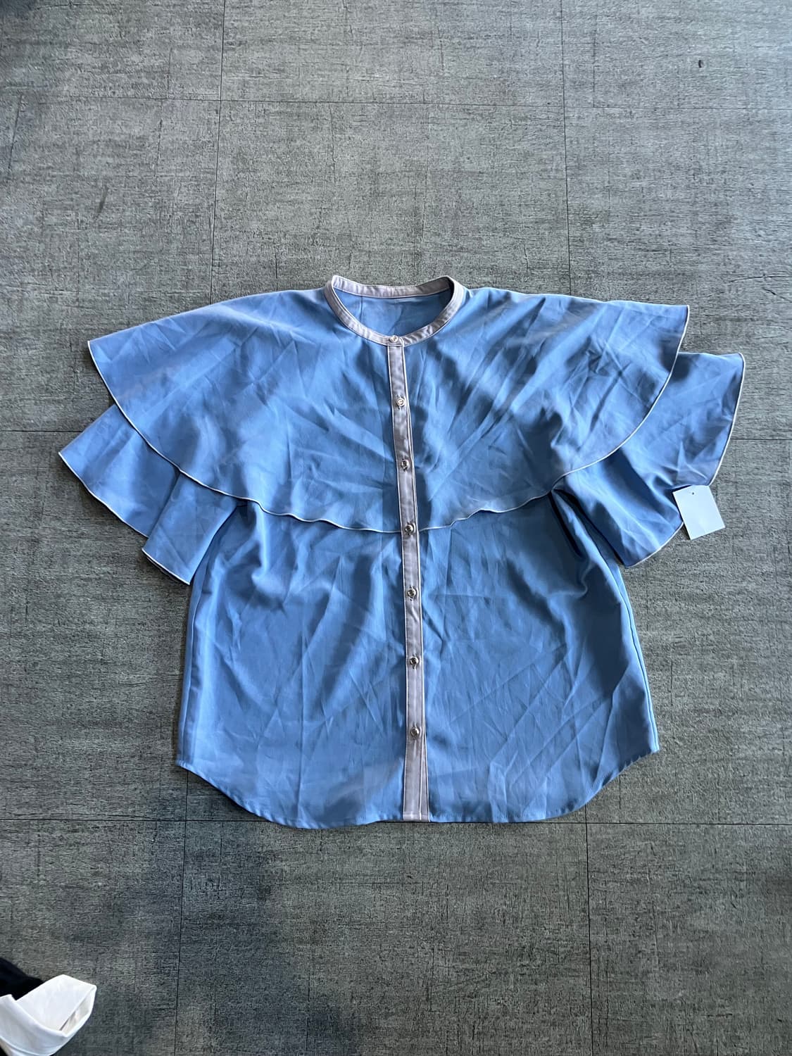 일본빈티지 Grl 달천깔페어리 프린세스 공주풍 케이프깔 배색블라우스 상품이미지1