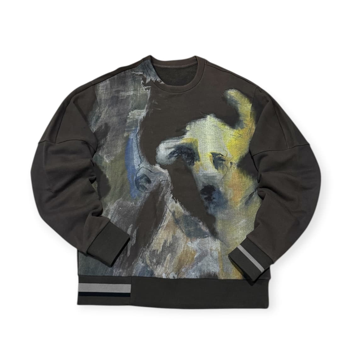 시스템  유화 프린팅 쵸코색상 맨투맨 상품이미지1