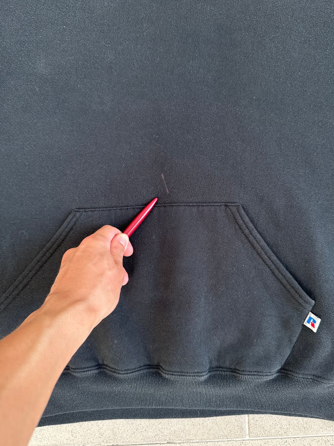 90s 빈티지 러셀 후드 블랙 XL 상품이미지3