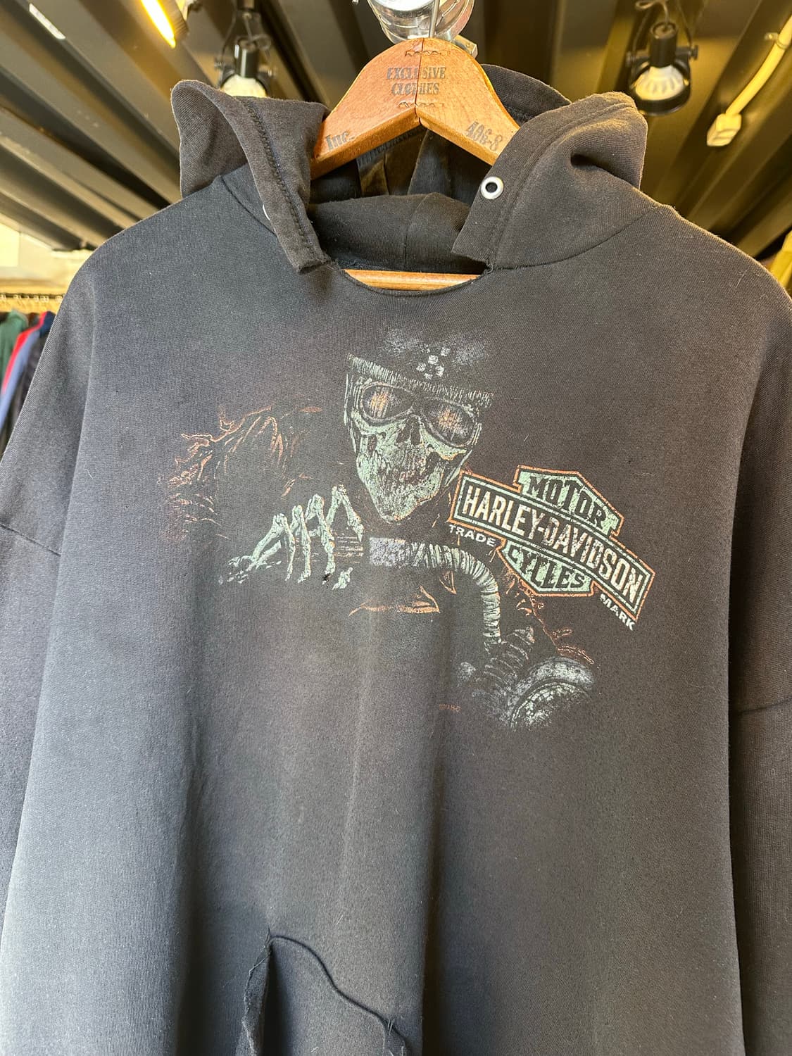 할리데이비슨 페이드 데미지 프린팅 스웻 후드 상품이미지4