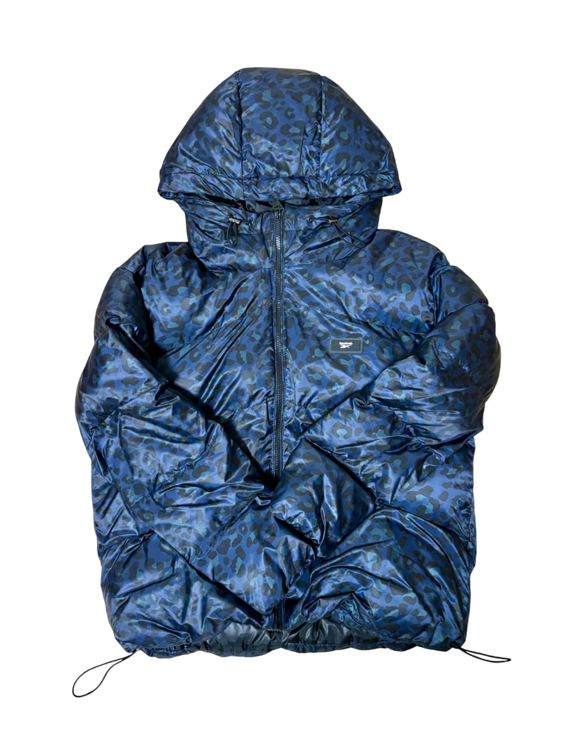 Reebok 리복 스몰 와펜 후드 숏 푸퍼(W) 레오파드 패딩 재킷 L  상품이미지1