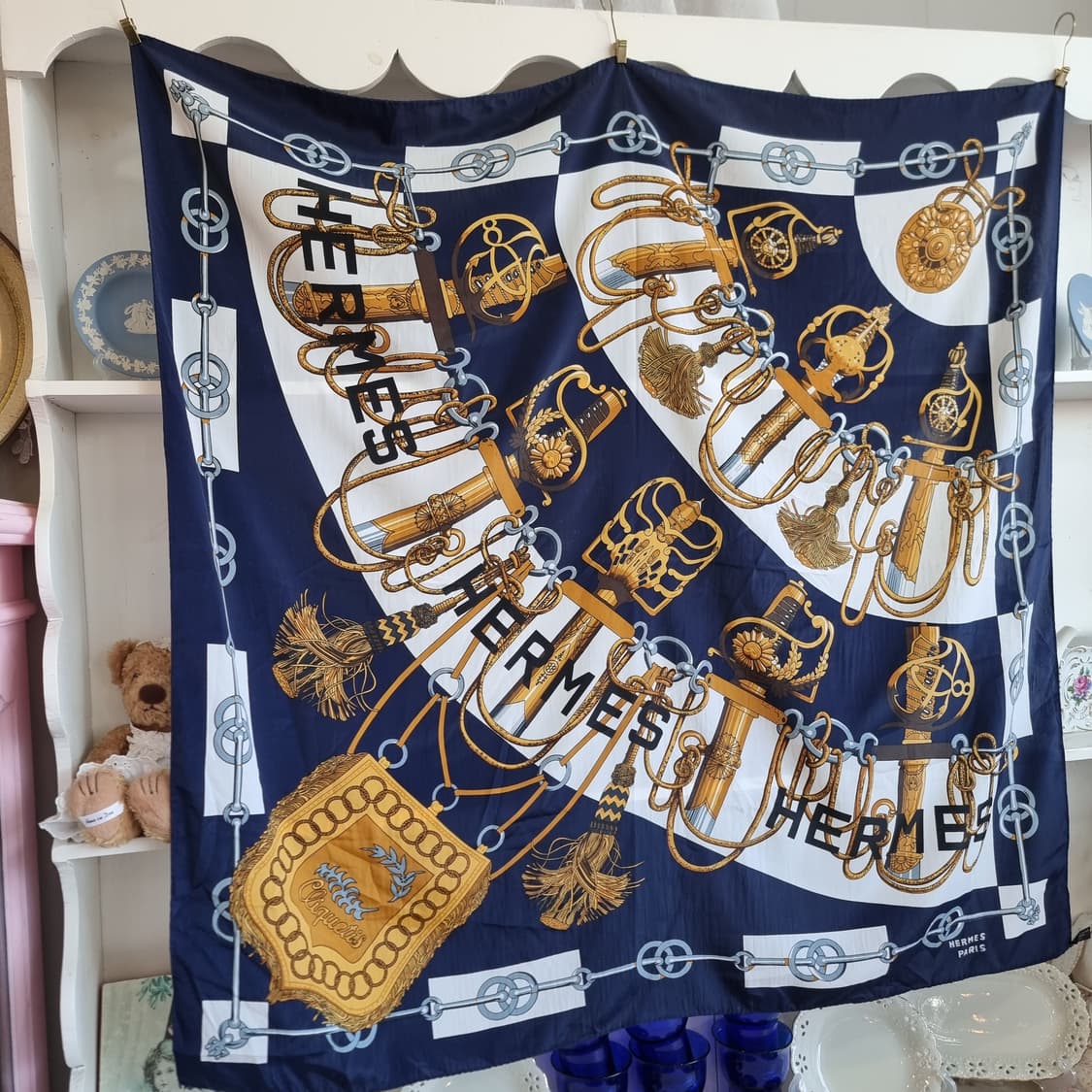 에르메스 스카프 네이비 상품이미지3