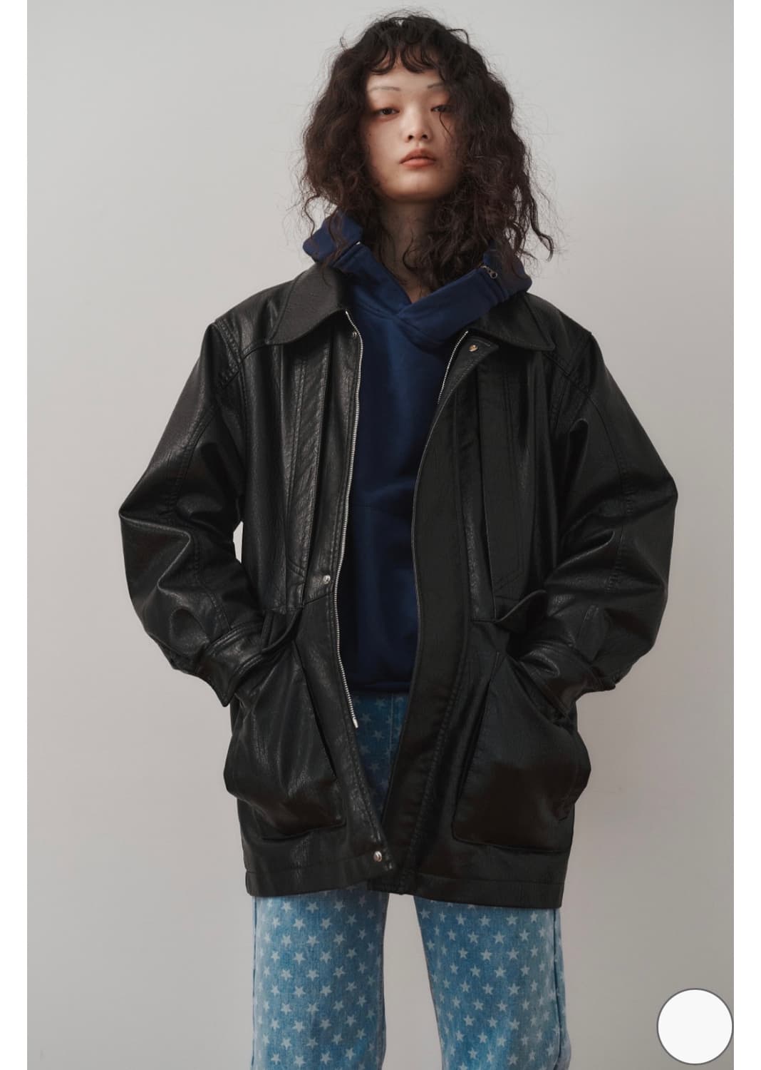 플리즈프로젝트 비건 레더 미들 자켓 상품이미지4