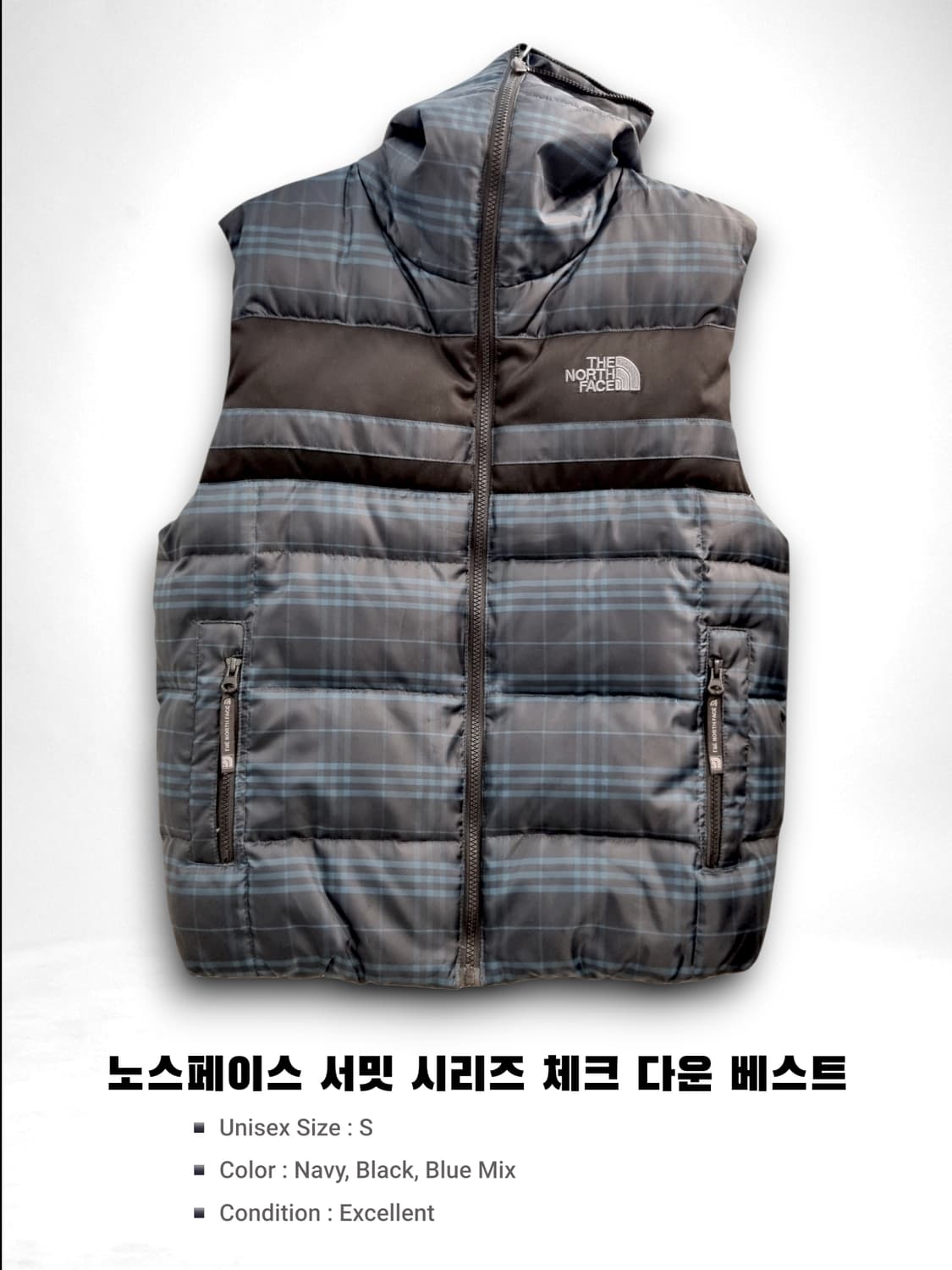 🖤 노스페이스 체크 다운 베스트 상품이미지2