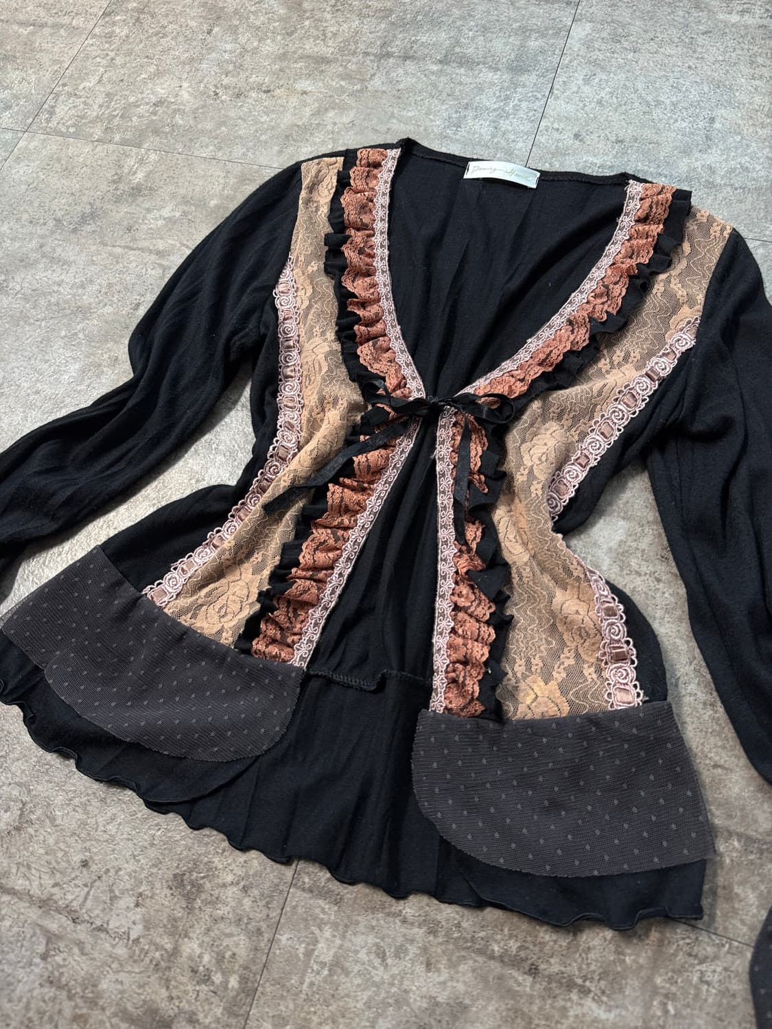 레이스 레이어드 가디건 슬리브리스 원피스 3pcs SET 상품이미지6