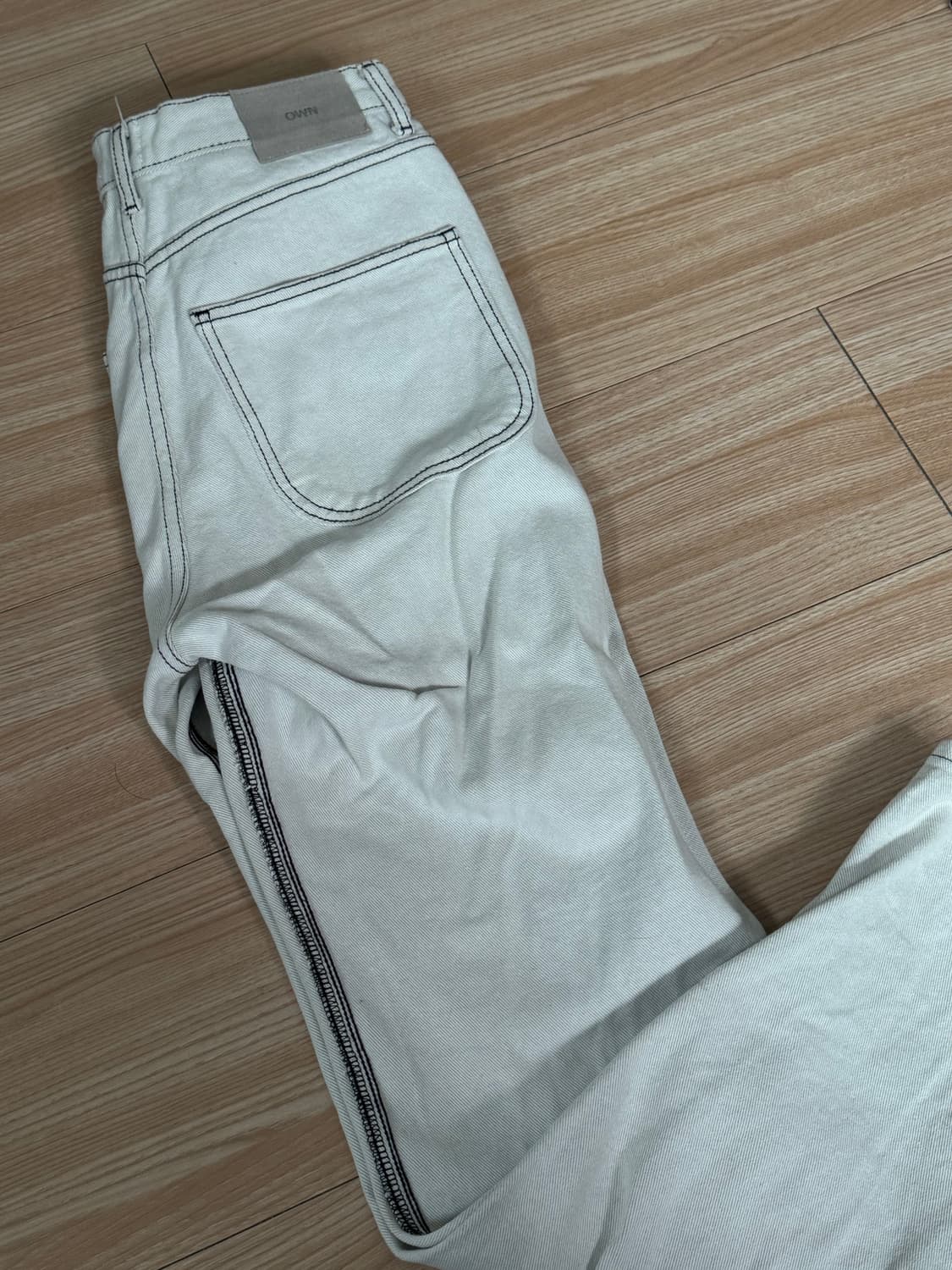 스티치 흰청바지 상품이미지2