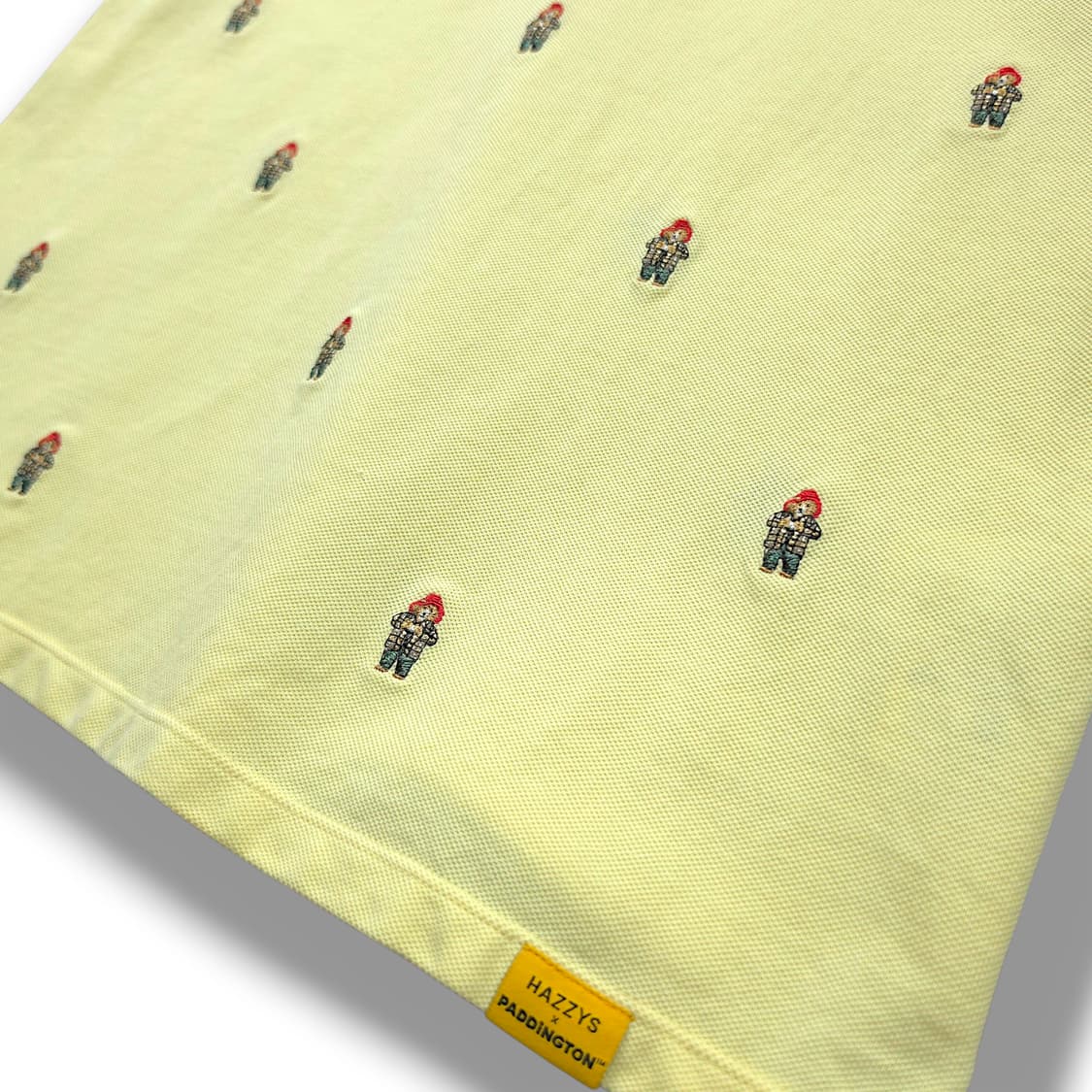 [105] 헤지스 옐로우 패딩턴 체크베어 자수 PK 반팔 카라티셔츠 상품이미지5