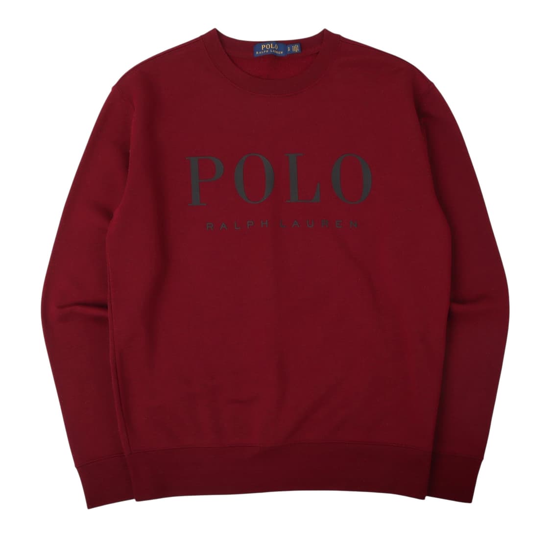 폴로 랄프로렌 버건디 엠브로이드 코튼 폴리 스웻셔츠 상품이미지1