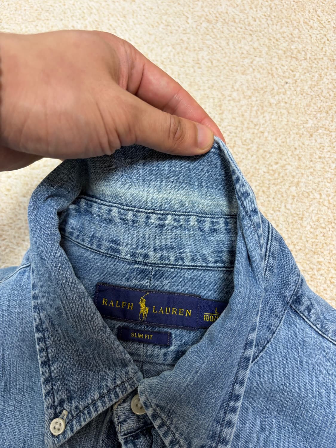 L) 폴로 랄프로렌 슬림핏 데님 셔츠  상품이미지4
