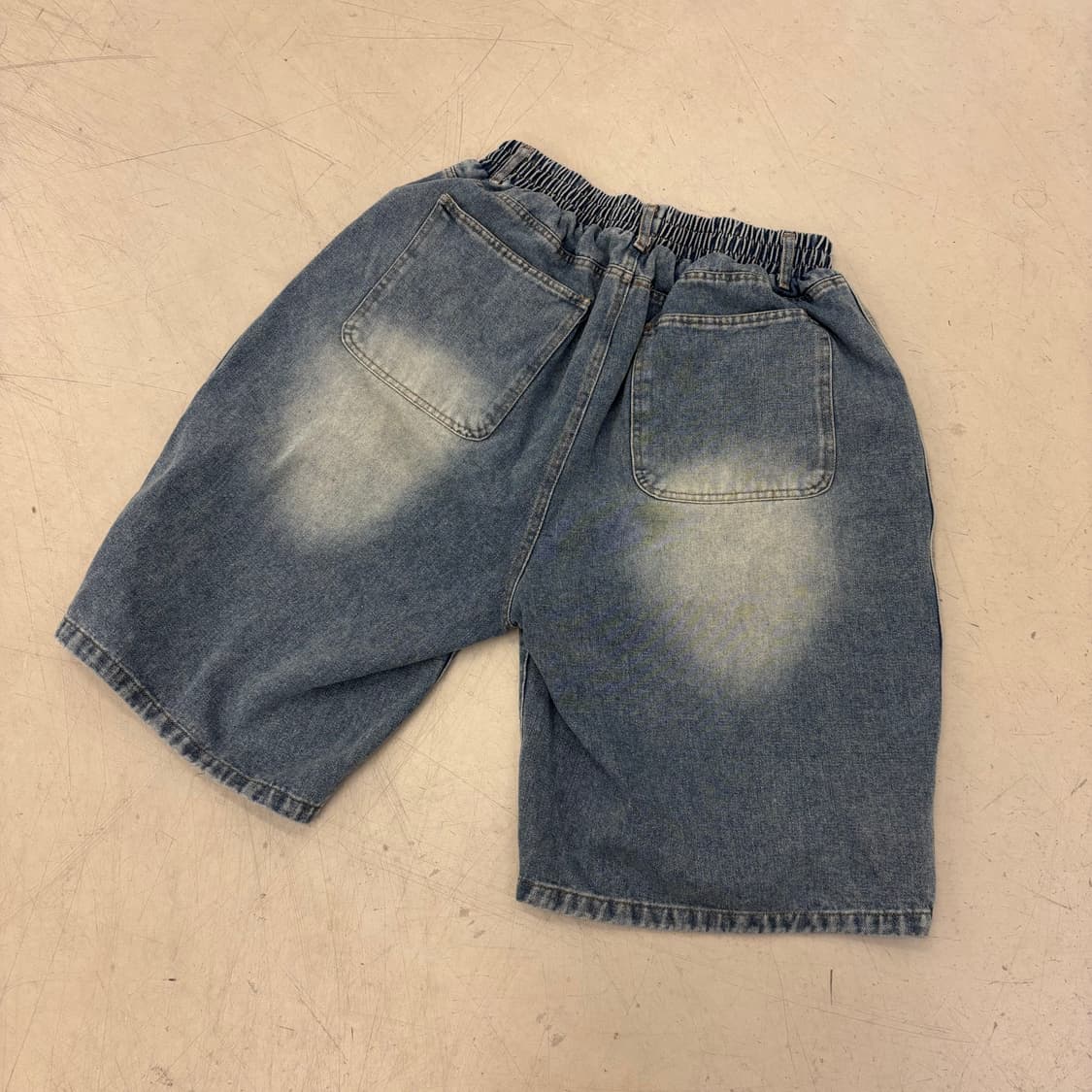 빈티지 워싱 데님 반바지 상품이미지3