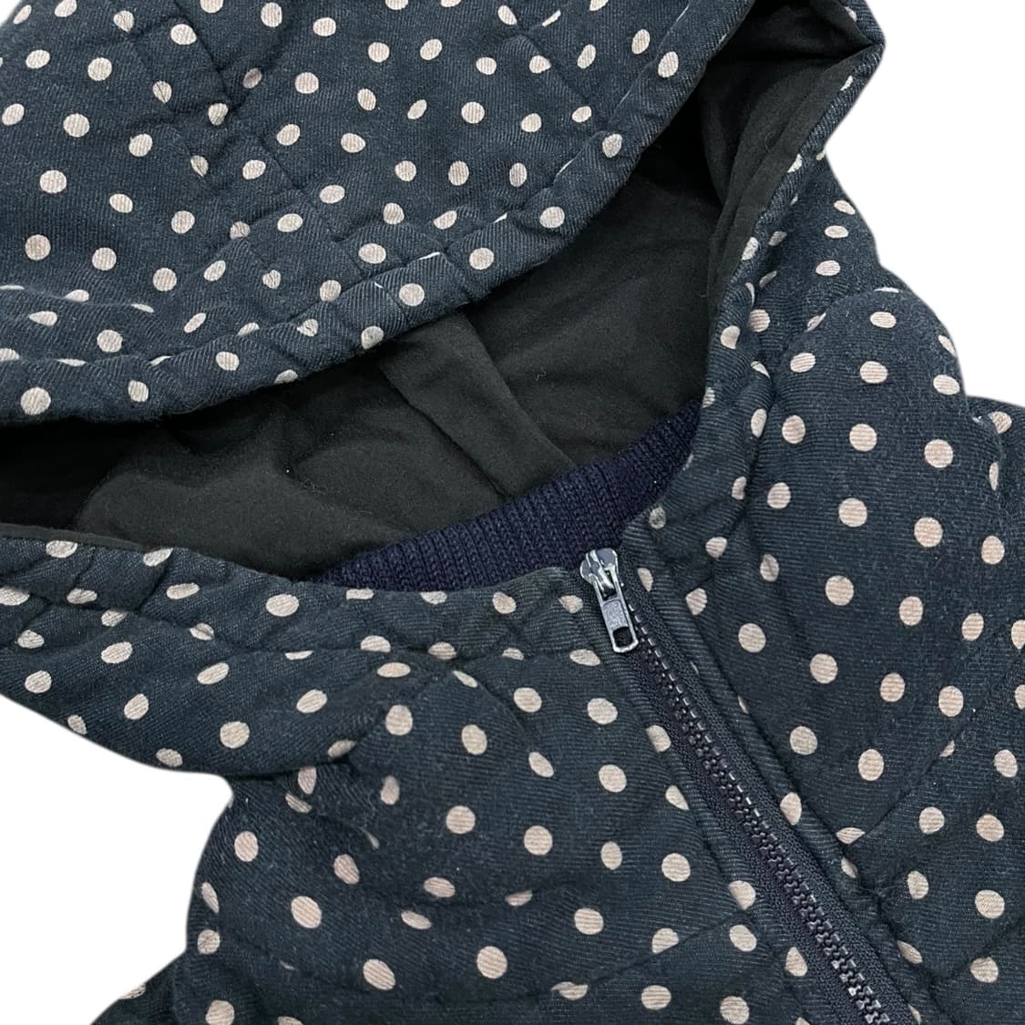 빈티지 도트 후드 점퍼 상품이미지4