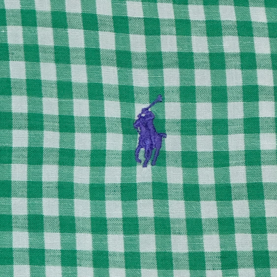 L) 폴로 랄프로렌 BOB CAMP 반팔 깅엄 체크 린넨 셔츠 상품이미지4