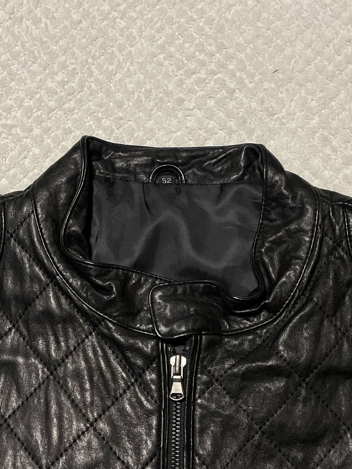 [52] 광희시장 웨스턴 무드 램스킨 양가죽 절개 바이커 레더 자켓 상품이미지4