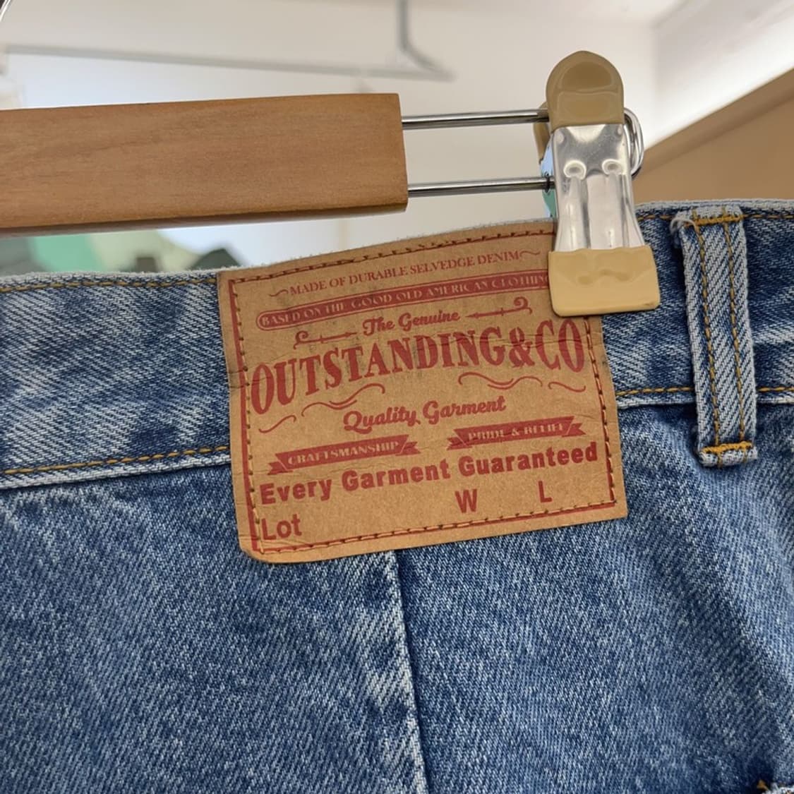 아웃스탠딩 아메카지 카펜터 와이드 데님팬츠  S C06510 상품이미지5