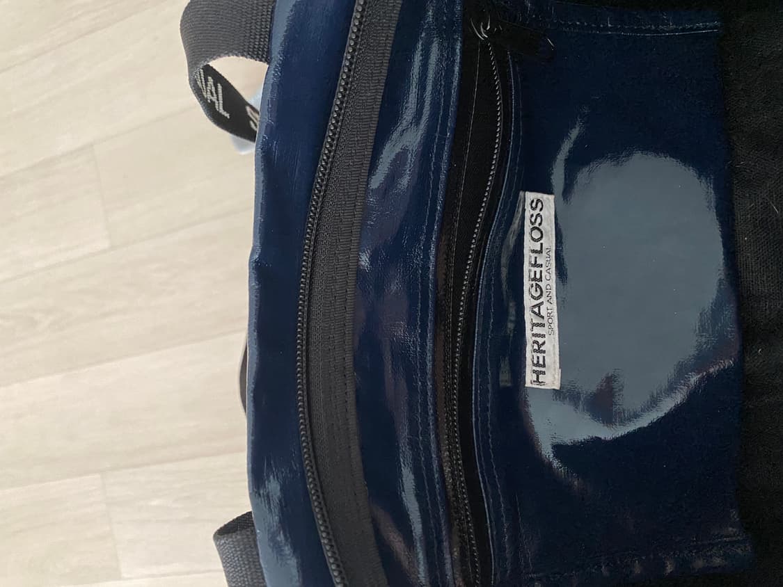 헤리티지플로스 페이턴트 스포츠 짐 백 네이비 상품이미지4