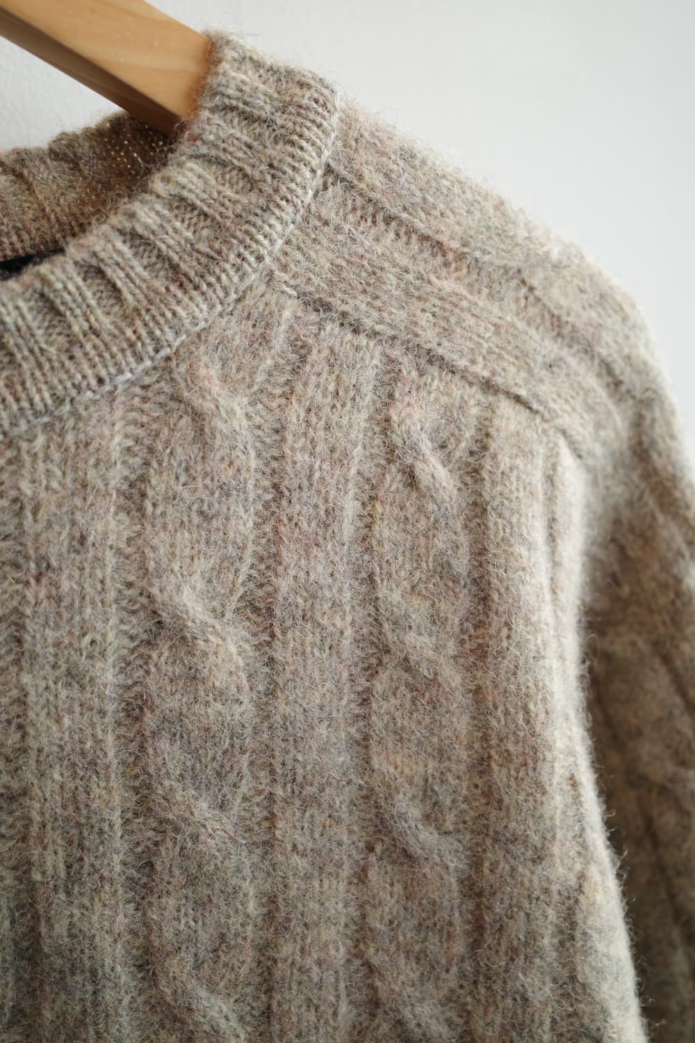 Japan brand 멜란지 울 케이블니트  상품이미지4