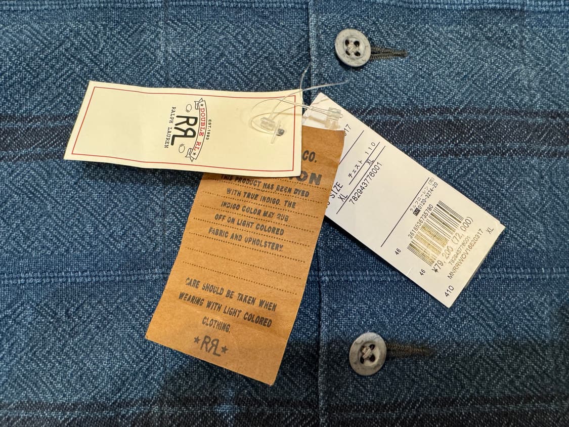 [XL] RRL 더블알엘 쿠퍼 워크 자켓 인디고 상품이미지8