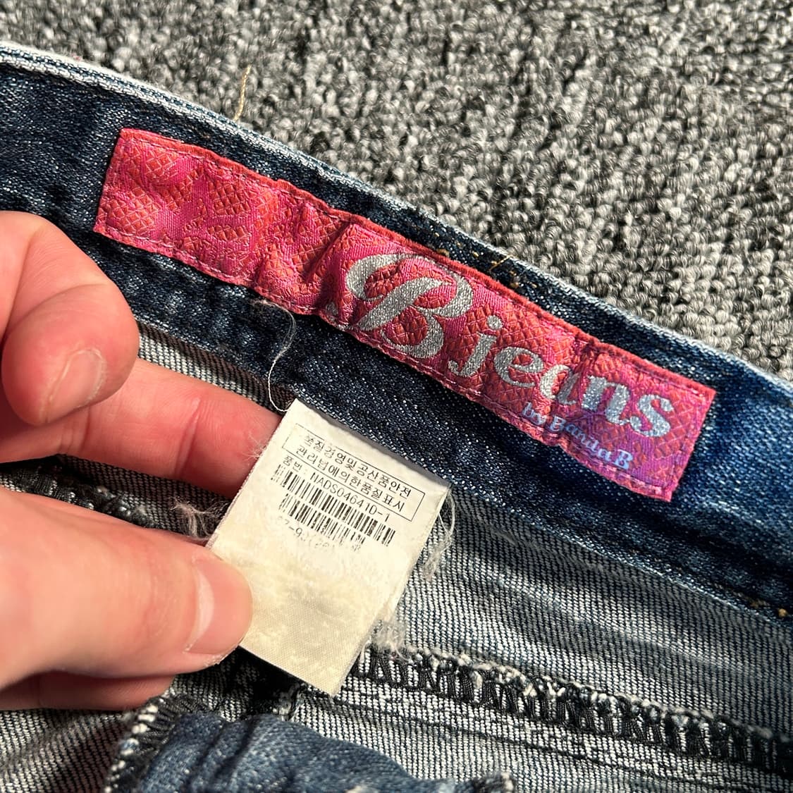 B jeans 비즈 로고 워싱 데님 미니 스커트 상품이미지7
