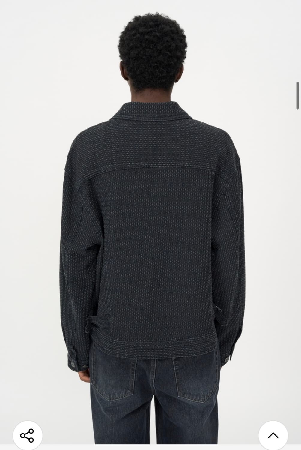 (새상품)(M) 인사일런스 스티치드 서페이스 자켓 BLACK 판매 상품이미지6