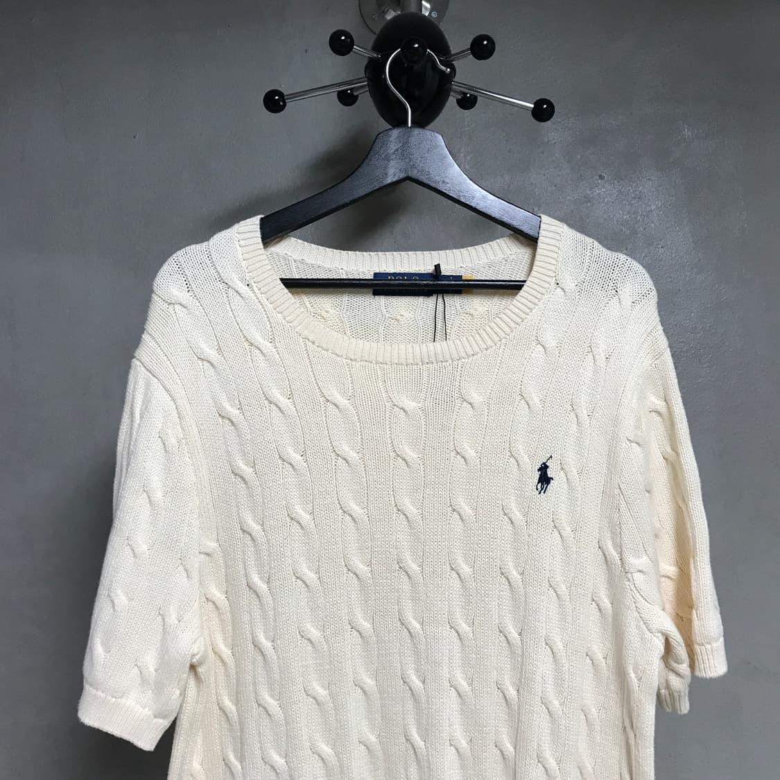 폴로 랄프로렌 QR 케이블 반팔 니트 L 상품이미지2
