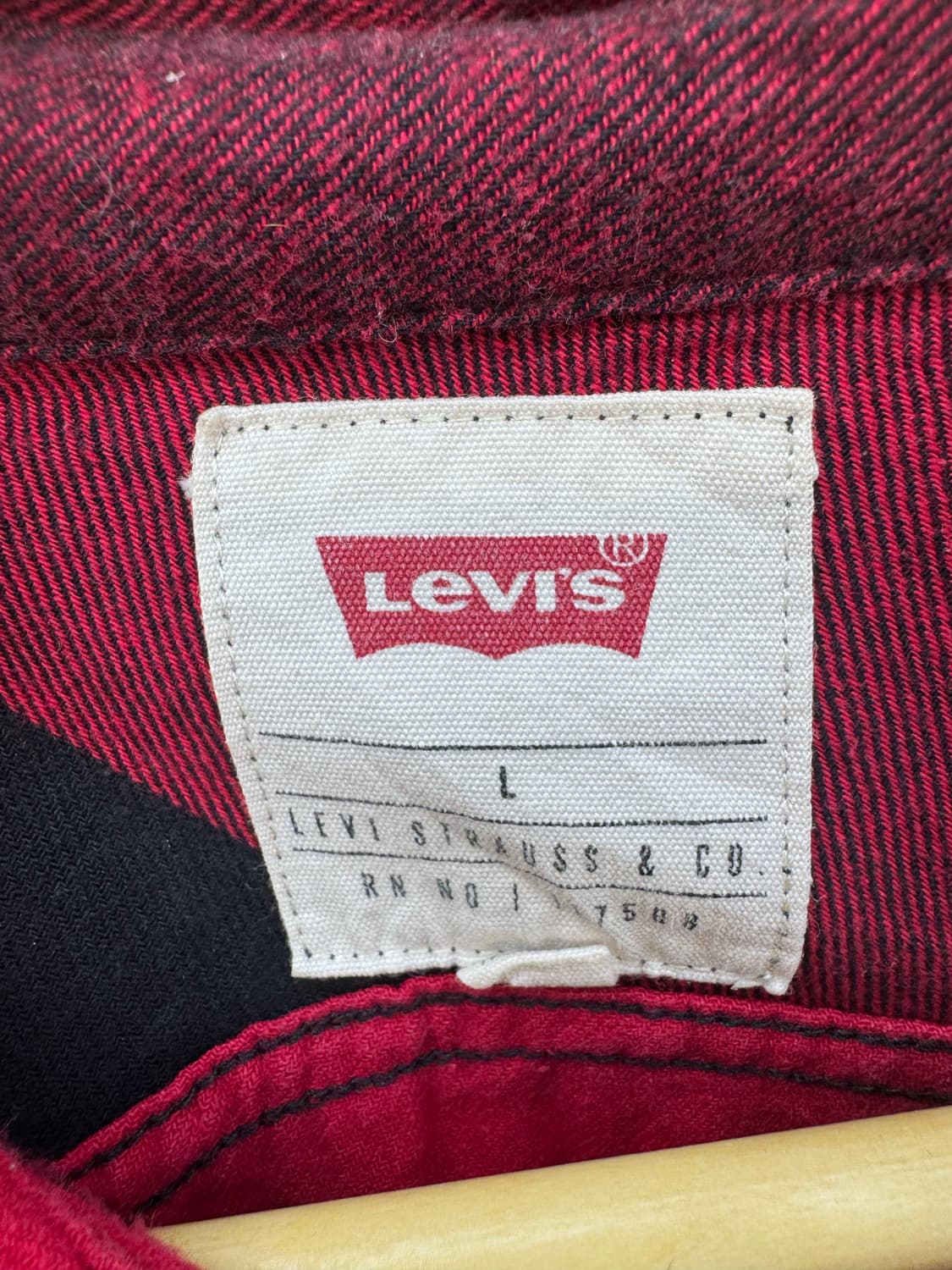 리바이스 빈티지 투포켓 플란넬 버팔로 체크 셔츠 L 상품이미지4