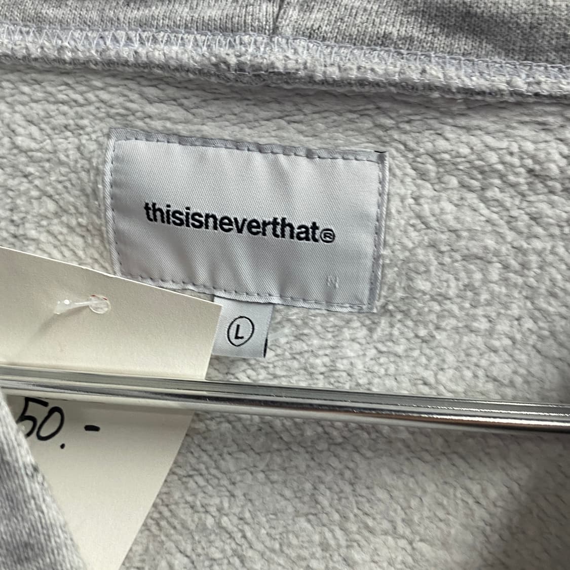 디스이즈네버댓 빅로고 그레이 흐드 티 B3228 상품이미지4