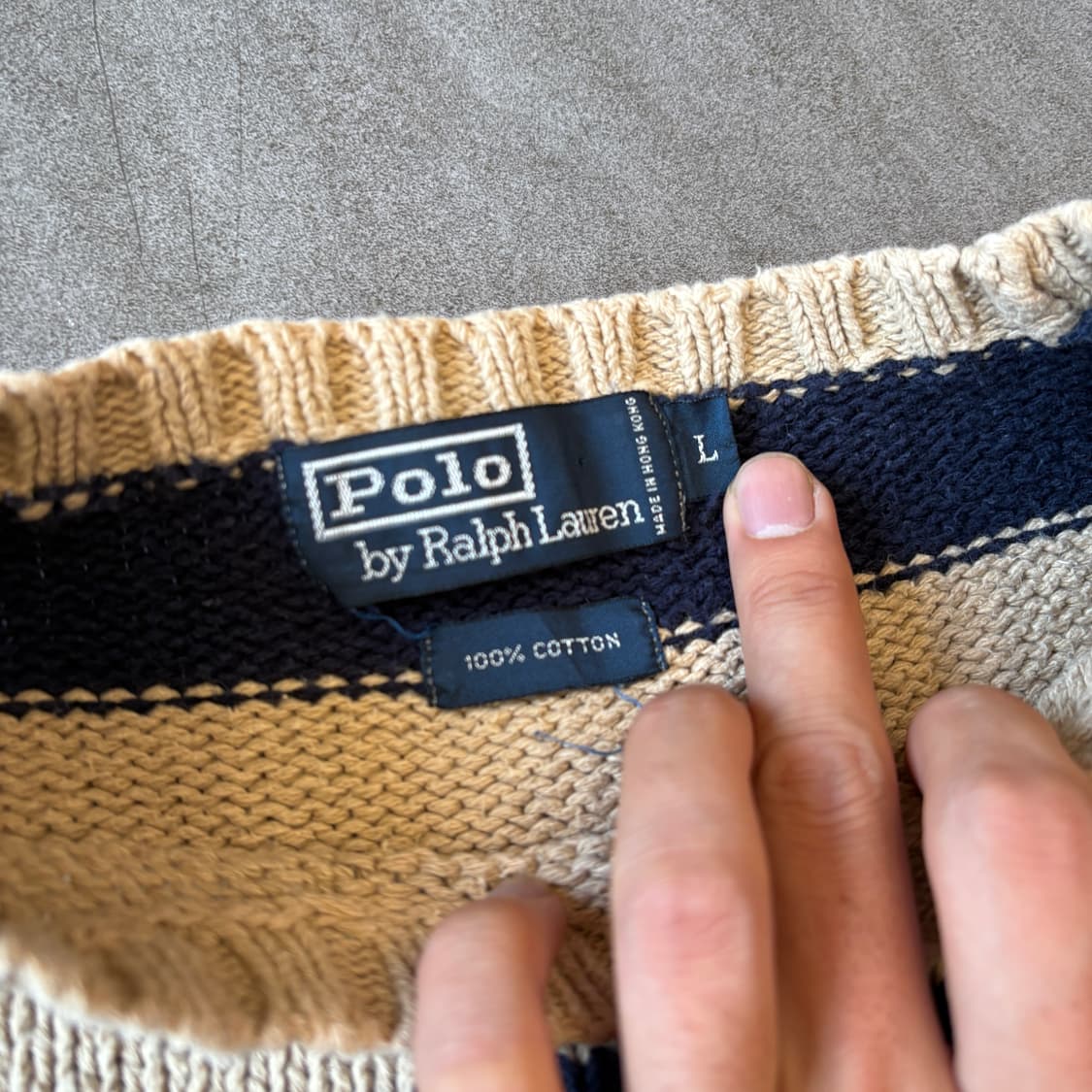 폴로 정품 스트라이프 해비 코튼 니트 상품이미지5