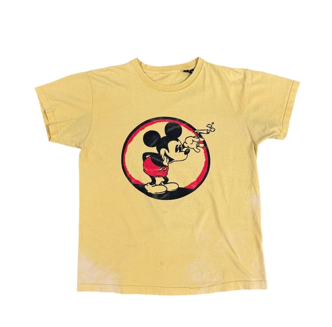 빈티지 90s Mickey Smoking 미키 스모킹 페이드 티셔츠 상품이미지1