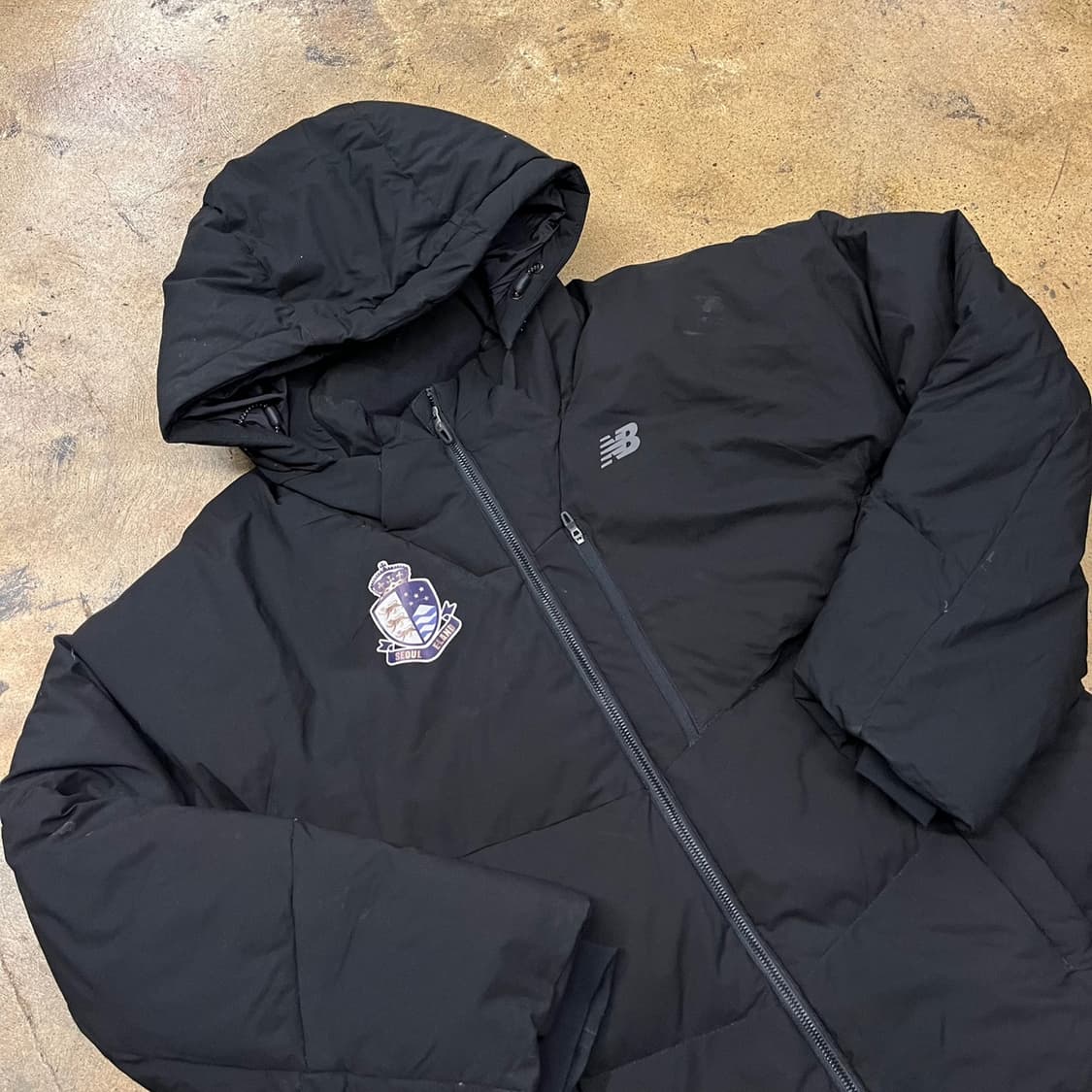 [정품/M] 뉴발란스 서울 이랜드 FC 패딩 블랙 b19 상품이미지1
