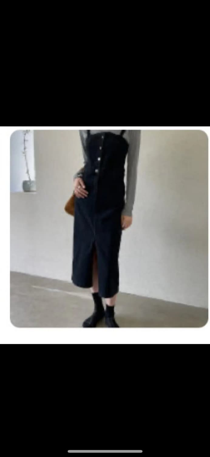 더베이지스 코르 데님 오버롤 원피스 상품이미지1