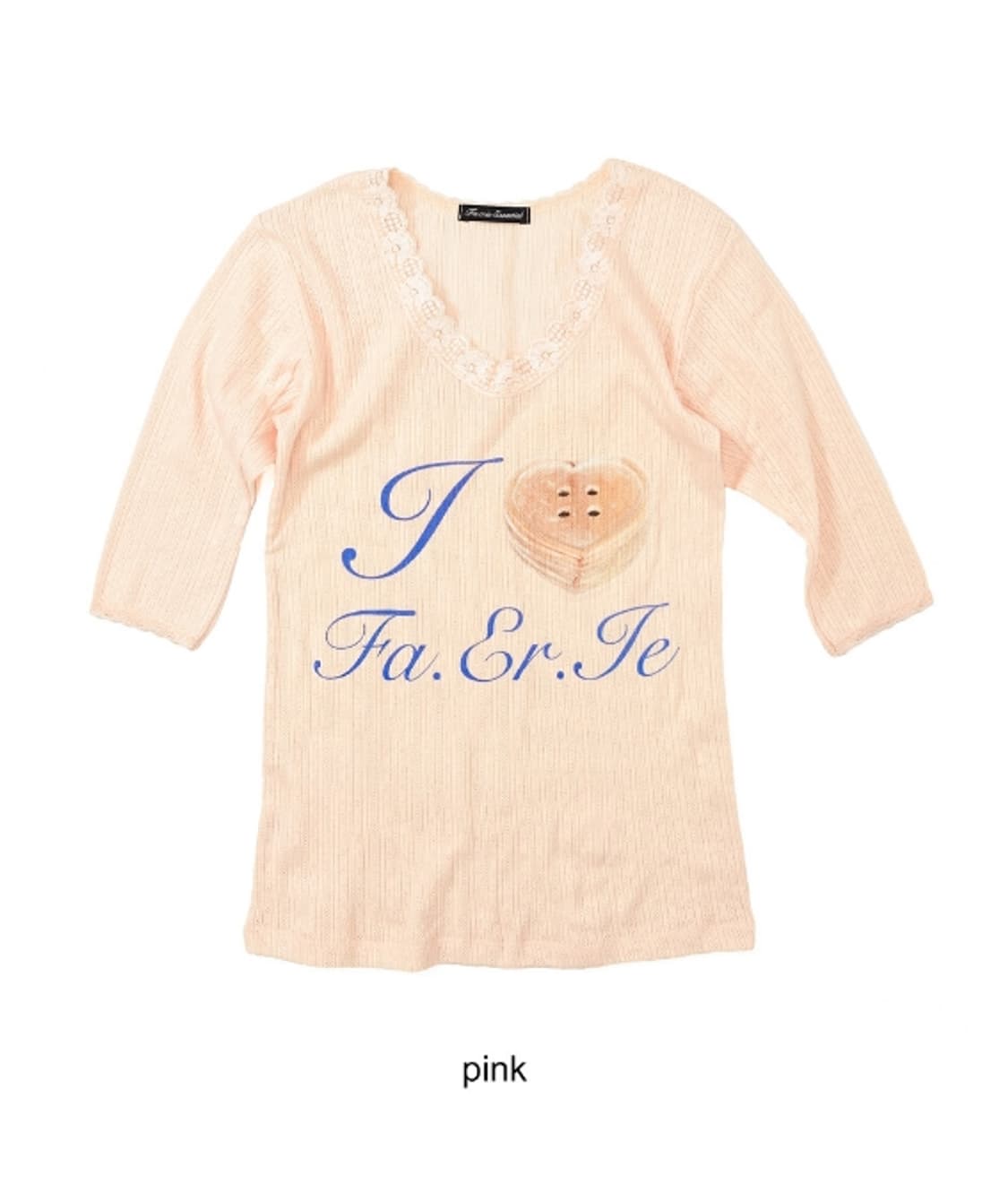 fa.er.ie lace T-shirt (pink) 상품이미지1