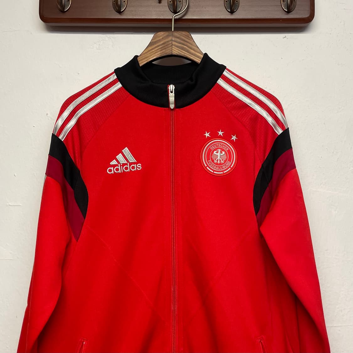 아디다스 (키즈) 독일 국대 레드 져지 자켓   상품이미지3