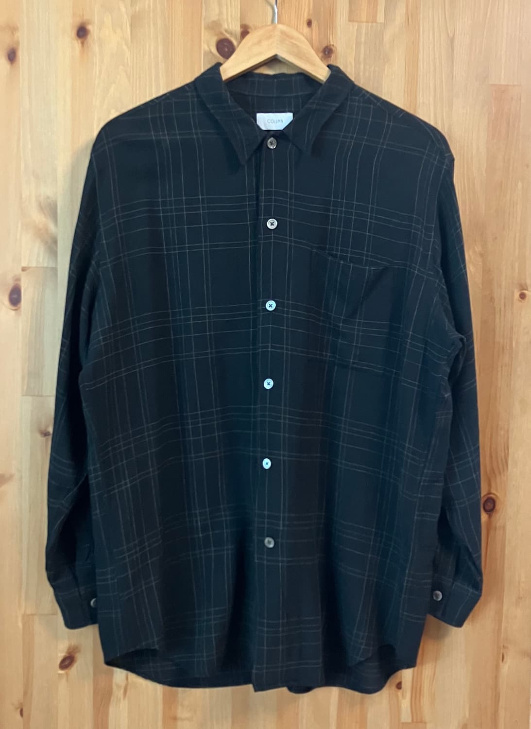 Rayon loose silhouette check shirt 상품이미지1