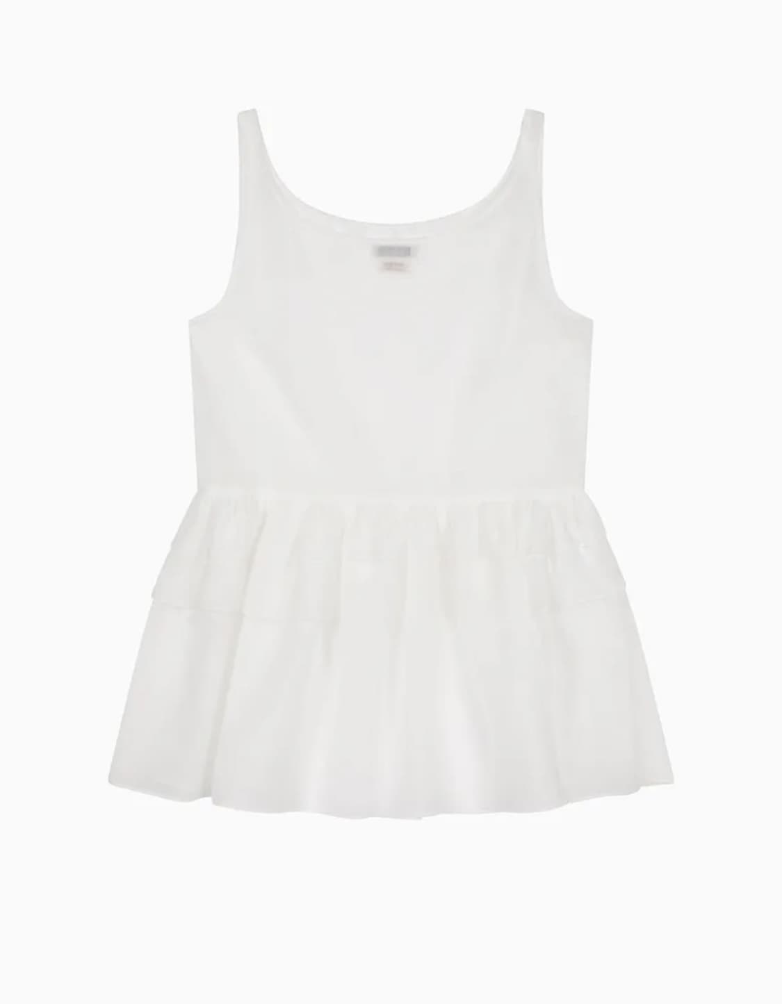 오헤시오 SHEER LAYERED MINI DRESS WHITE 상품이미지1