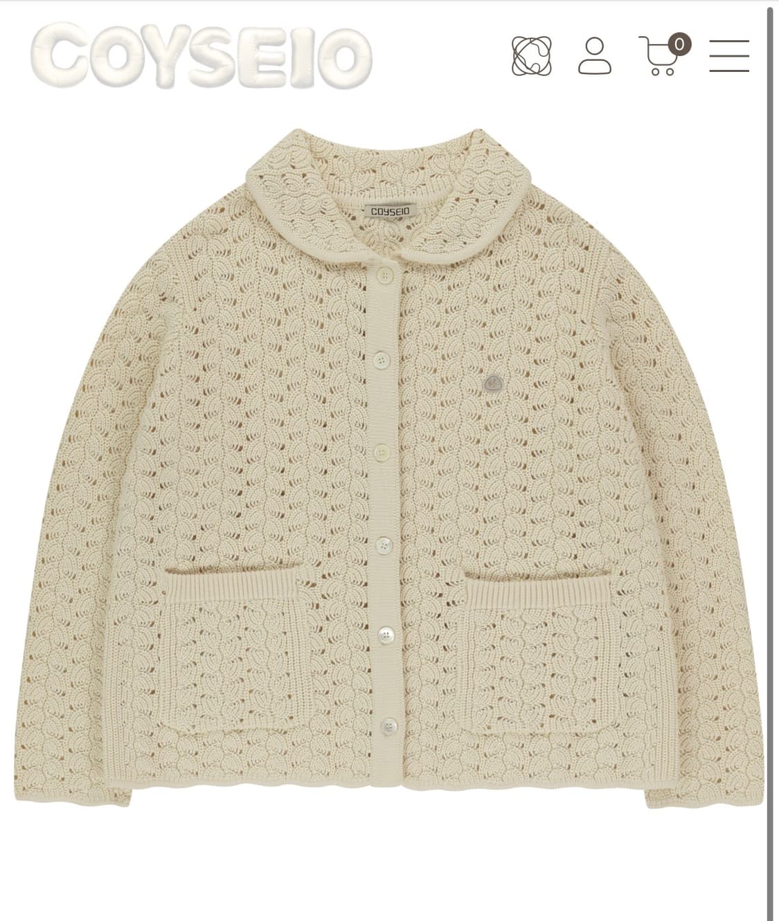 coyseio wave knit cardigan 새상품 상품이미지2