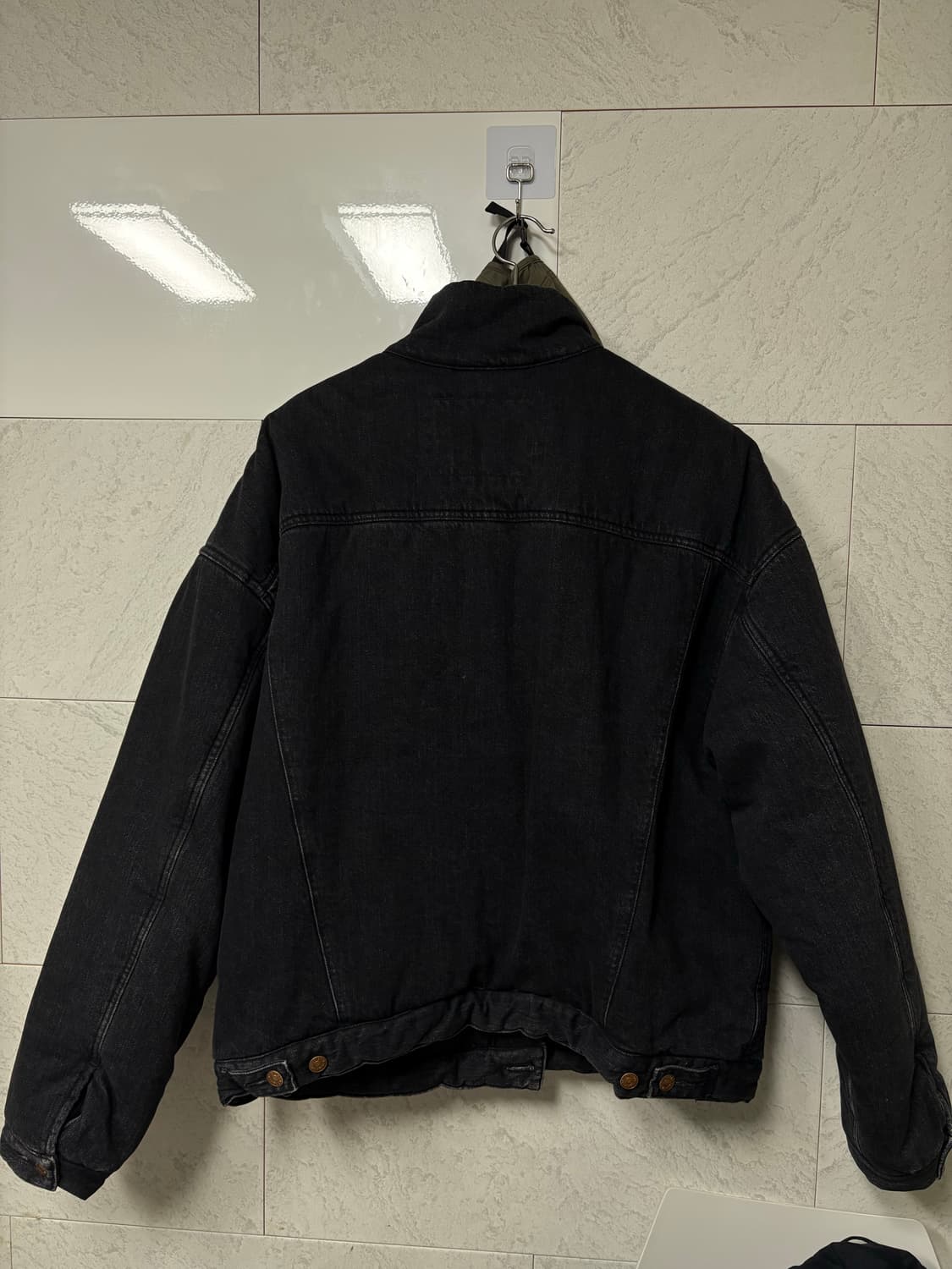 언유즈드 블랙 데님 패딩 자켓 4 상품이미지3