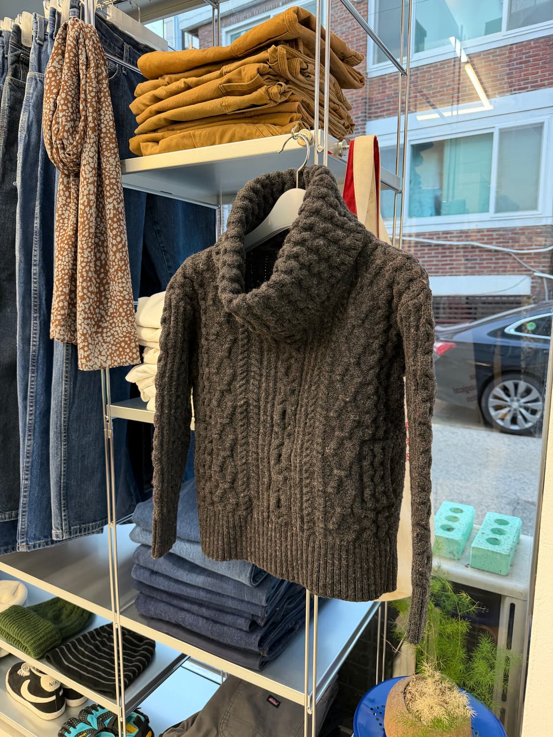 Vtg high neck sweater  상품이미지1