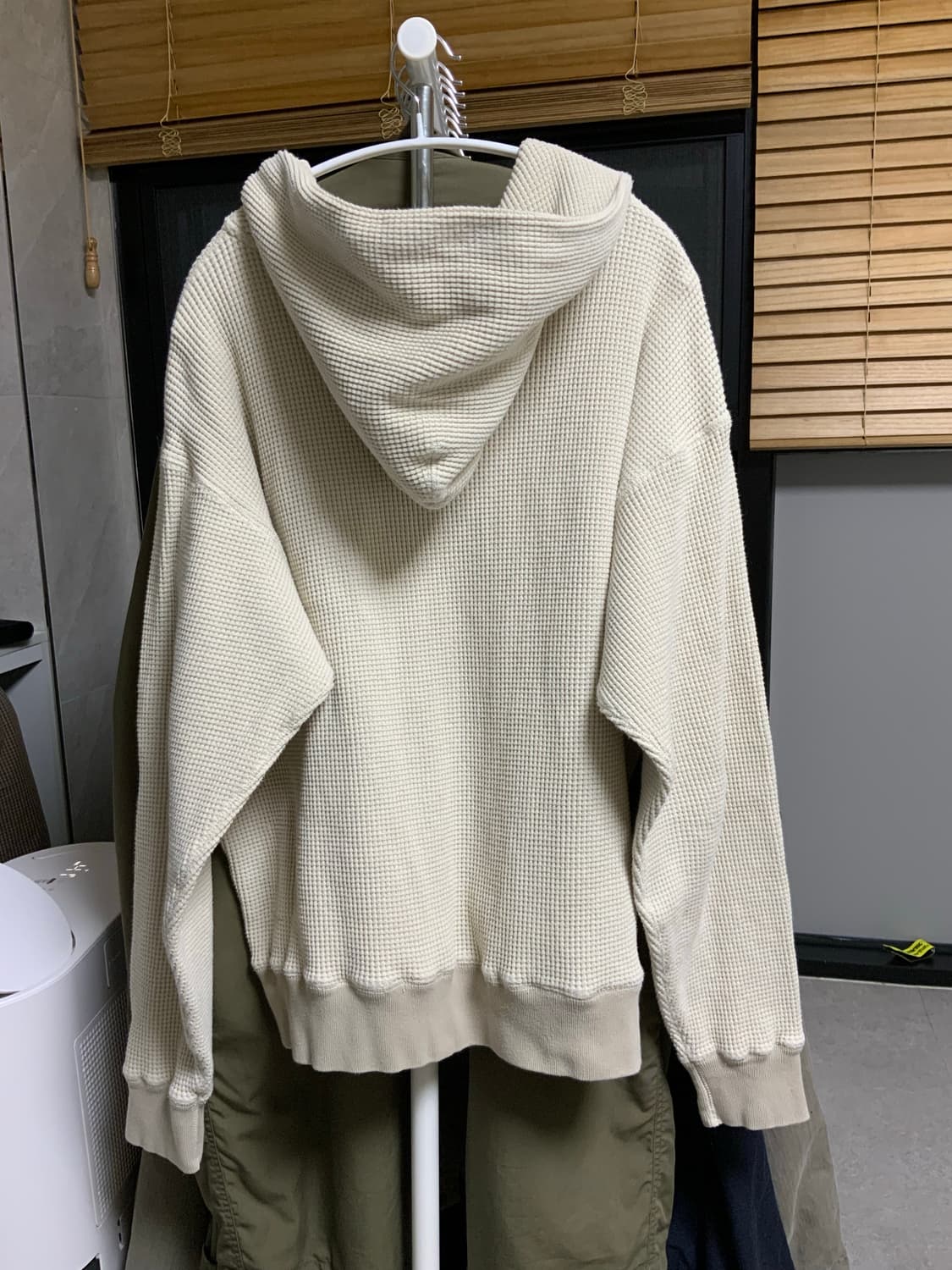 카키스 페이디드 와플 풀집 후디 오트밀 (라지) 상품이미지2