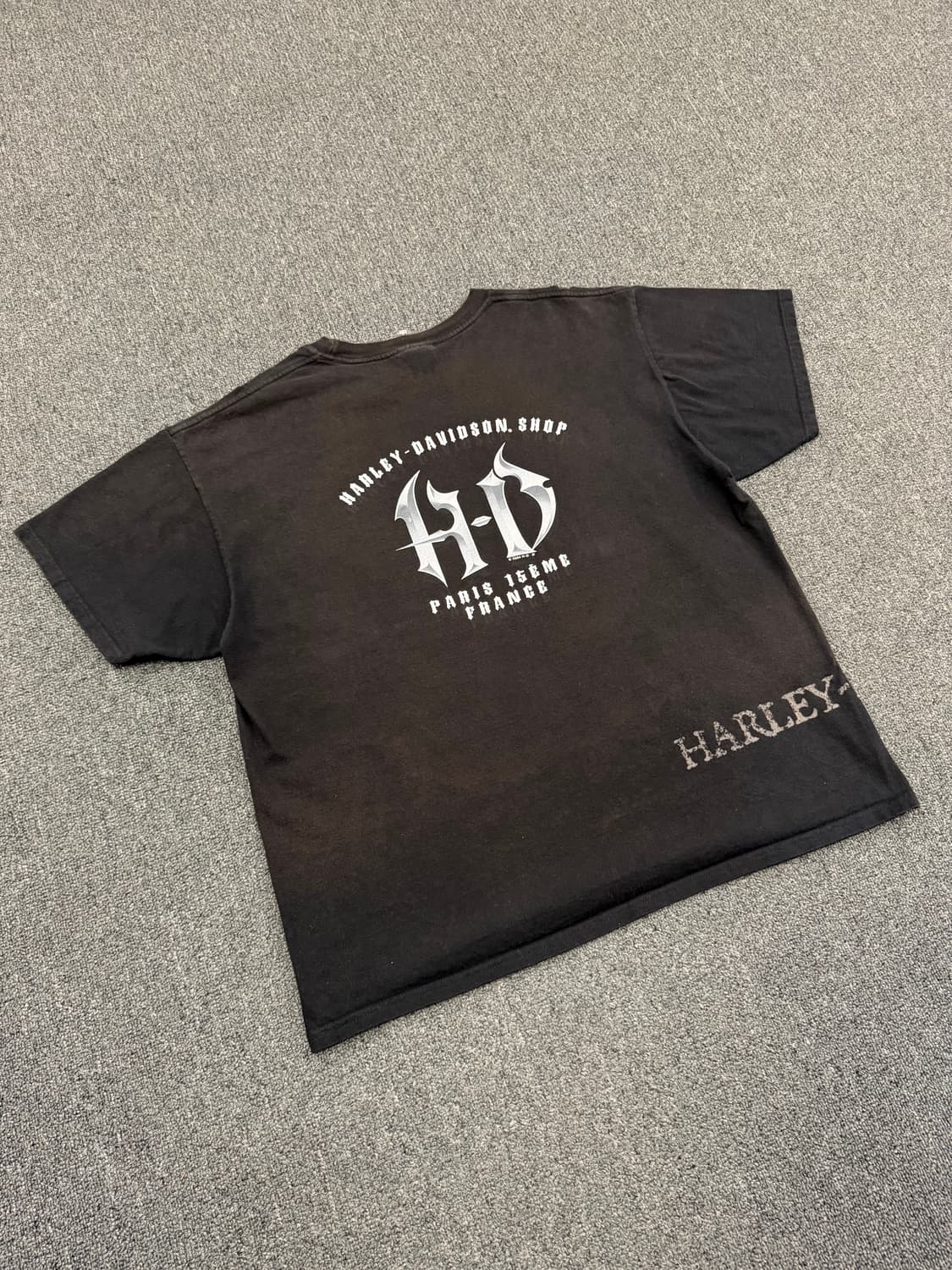 OS) 할리데이비슨 빈티지 프린팅 반팔 티셔츠 상품이미지5